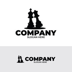 Silhouette of chess logo design inspiration