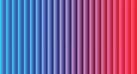 Abstract vertical stripes transition from blue through violet to bright red.