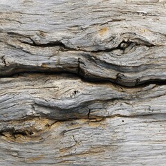 Detailed Close-Up of Weathered Gray Wood Texture in Natural Light