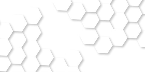Naklejka premium Abstract background with hexagon line, modern abstract vector polygonal pattern. Futuristic honeycomb mosaic white background. Hexagon concept design abstract technology. 