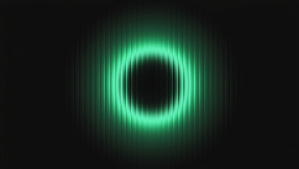 Illustration of abstract background with green circle light in dark environment with blur