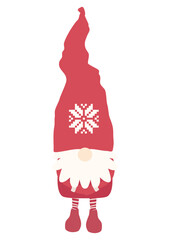 北欧の妖精トムテのクリスマス用ベクターイラスト