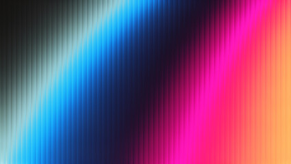 Illustration of abstract background with colorful light streaks on a dark gradient surface