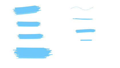 Blue Brush Stroke Clipart PNG &ndash; Abstract Paint Design, Transparent Background