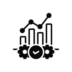 Black solid icon for operational efficiency