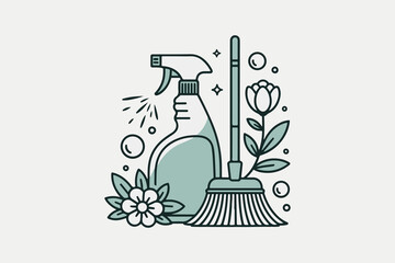 Cleaning Supplies Illustration Vector