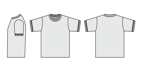 the outline of the shirt is visible from the front, back and sides