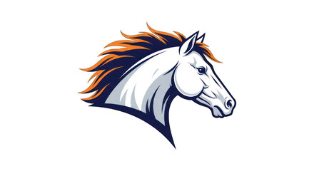 Elegant horse head logo against transparent background symbol of power