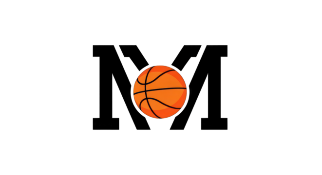 Basketball graphic illustration orange ball with lines isolated for design