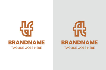 Letters TF or FT Monogram Logo, suitable for any business with FT or TF initials