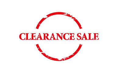 CLEARANCE SALE - CLEARANCE SALE text written on Red Rubber Stamp
