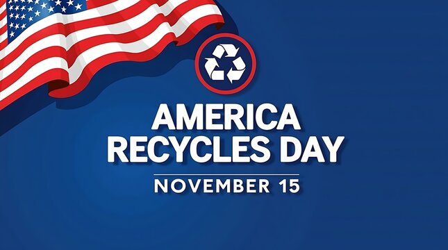 Celebrate america recycles day november 15 with the us flag