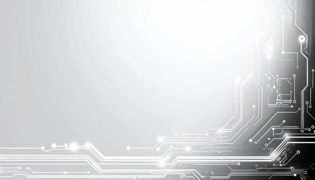 futuristic blue technology circuit background - Powered by Adobe