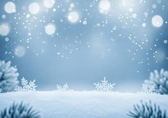 Snowflake On Natural Snowdrift Close Up,  Christmas And Winter Background