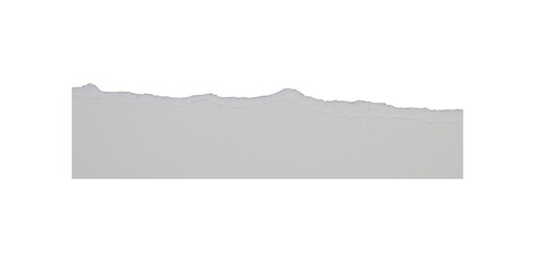 torn white paper isolated element