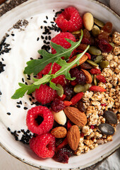 Healthy vegan breakfast. Diet concept.