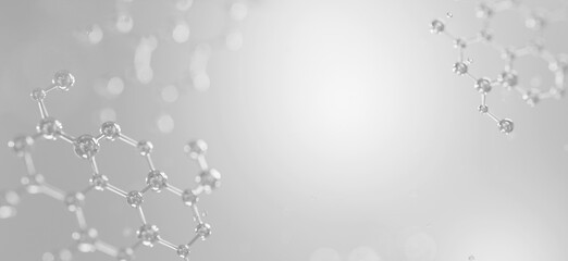 3D molecular mesh structure with soft lighting, ideal for skincare science, cosmetic backgrounds, or anti-aging ingredient visuals.