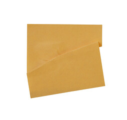 yellow glued note paper isolated