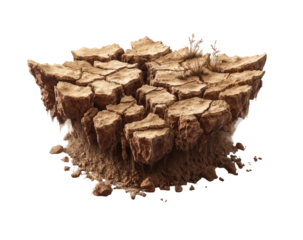 Dried, cracked earth platform