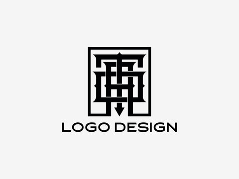 DTA Monogram Logo Design with Maze-Inspired Geometric Lines for Architecture, Tech, and Engineering Firms