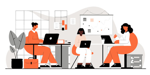 Creative Workspace Illustration Collaboration Project Teamwork Meeting Office Environment Professional Networking Concept for Digital Assets Creative Office Illustration