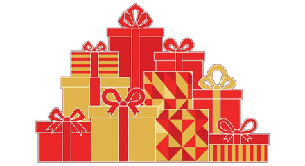 Festive Stack of Gifts Celebratory Icon for Holiday Cheer and Special Occasions
