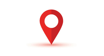 Map Marker Icon Indicating Location or Destination Point on a Clean Background