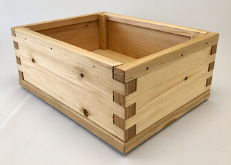 Handcrafted Wooden Storage Box with Dovetail Joints
