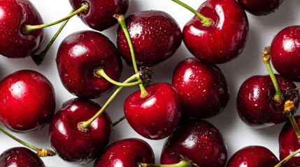 shot of fresh cherries