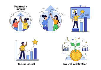 Fototapeta premium Business infographics set data representation