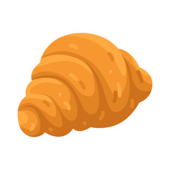 Illustration of Golden Croissant Pastry