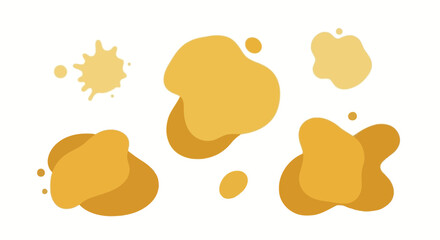 Abstract organic shapes in yellow and orange colors.