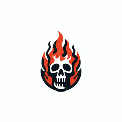 Skull Burning Logo