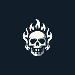 Skull Burning Logo