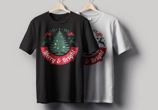 Merry Christmas Tshirt Template Design