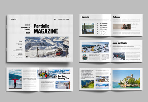 Modern Portfolio Magazine Template for Creatives Solution