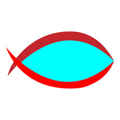 Ichthys Vector Flat Icon Design
