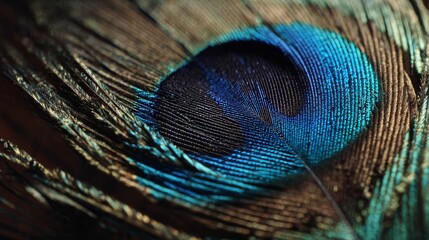 Macro Photo Closeup Peacock Feather Details
