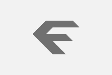 letter F modern sporty logo