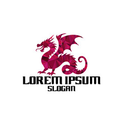 red dragon logo in the shape of a triangle