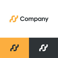 Modern professional company logo design for corporate identity and branding, versatile business symbol, minimal style