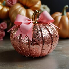 Sparkly Sequin Pumpkin for Elegant Fall Decorations
