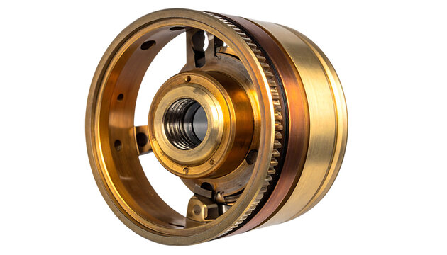 宙に浮かぶ精密機械部品｜背景なし・透過PNG・コピースペース