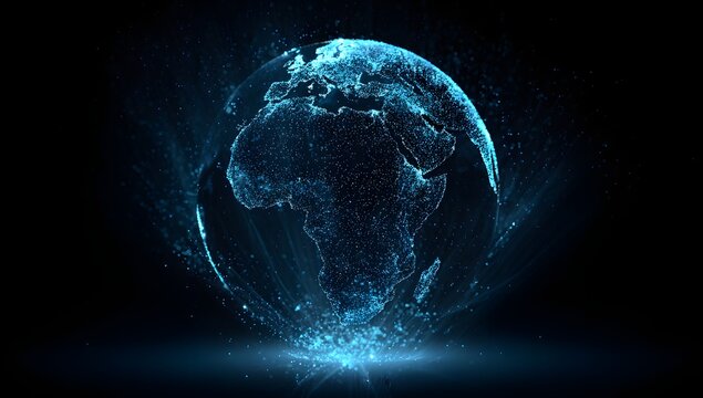 Mysterious glowing orb of concentrated cosmic energy radiating ethereal blue light and swirling particles against a dark atmospheric background representing creation and the unknown