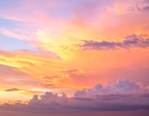 Fototapeta premium Vibrant sunset with colorful clouds
