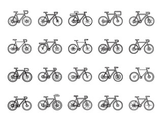 Bicycle line art modern vector style