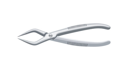Illustration depicting orthodontic pliers, essential dentistry tools, with delicate tips and