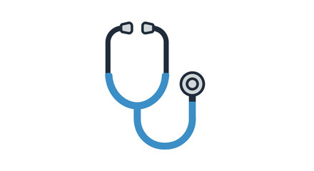 Minimalist stethoscope icon with a clean design representing healthcare and diagnosis procedures