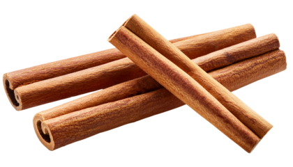  Cinnamon Sticks Secluded on a Plain Surface – Aromatic Spice Close-Up