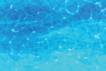 Blue water surface ripple view from top